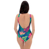 Hibiscus Hawaiian Flower Print One Piece Swimsuite-grizzshop