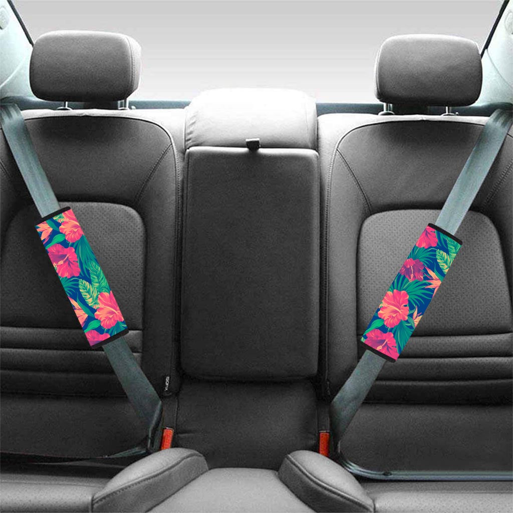 Hibiscus Hawaiian Flower Print Seat Belt Cover-grizzshop