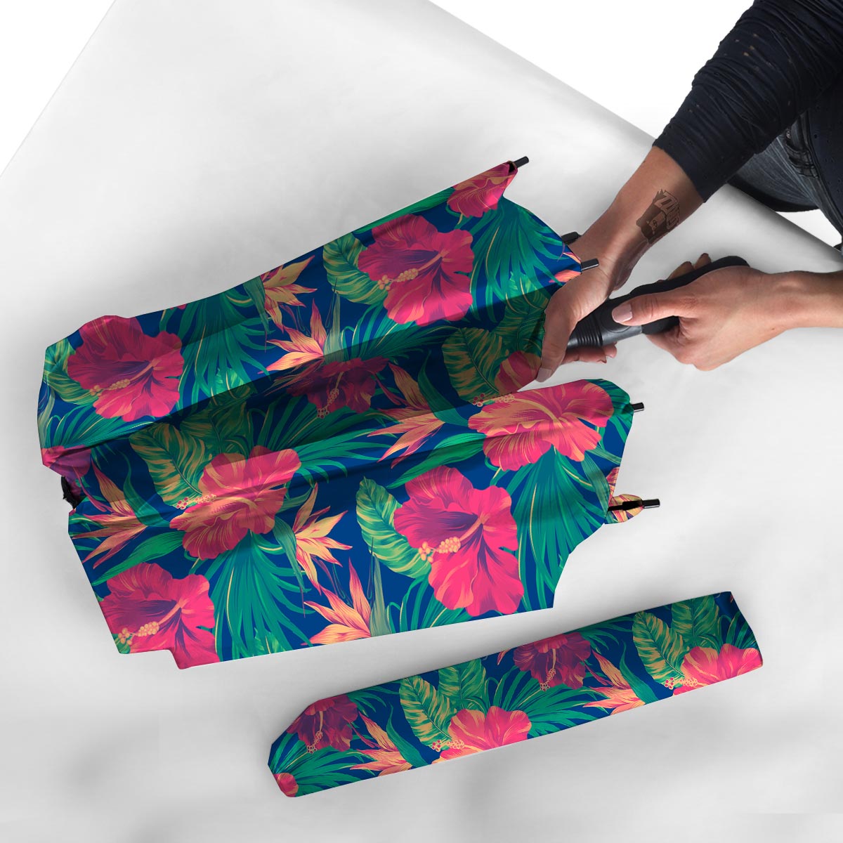 Hibiscus Hawaiian Flower Print Umbrella-grizzshop