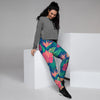 Hibiscus Hawaiian Flower Print Women's Joggers-grizzshop