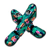 Hibiscus Leaves Tropical Print Pattern Muay Thai Shin Guards-grizzshop