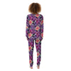 Hibiscus Purple Tropical Print Pattern Women's Pajamas-grizzshop