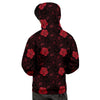 Hibiscus Red And Black Print Pattern Men's Hoodie-grizzshop