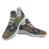 Hibiscus Striped Pink Print Pattern White Athletic Shoes-grizzshop