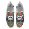 Hibiscus Striped Pink Print Pattern White Athletic Shoes-grizzshop