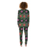 Hibiscus Striped Pink Print Pattern Women's Pajamas-grizzshop