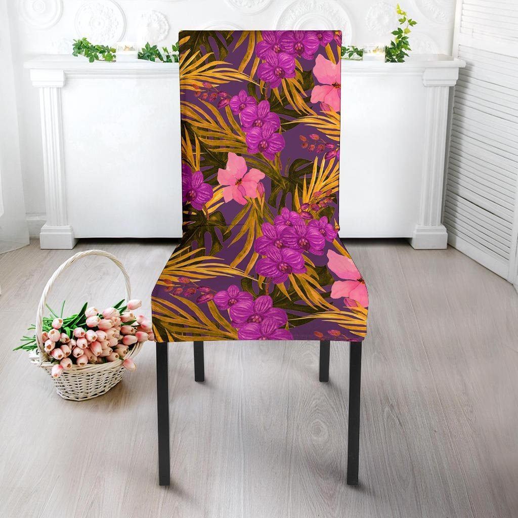 Hibiscus Watercolor Flower Hawaiian Print Chair Cover-grizzshop