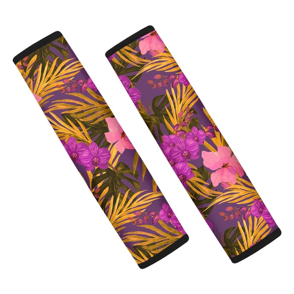 Hibiscus Watercolor Flower Hawaiian Print Seat Belt Cover-grizzshop