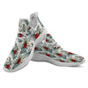 Hibiscus White Tropical Print Pattern White Athletic Shoes-grizzshop