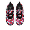 Hibiscus Zigzag Pink Print Pattern Black Sneaker-grizzshop