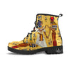 Hieroglyphs And Gods Egyptian Print Leather Boots-grizzshop