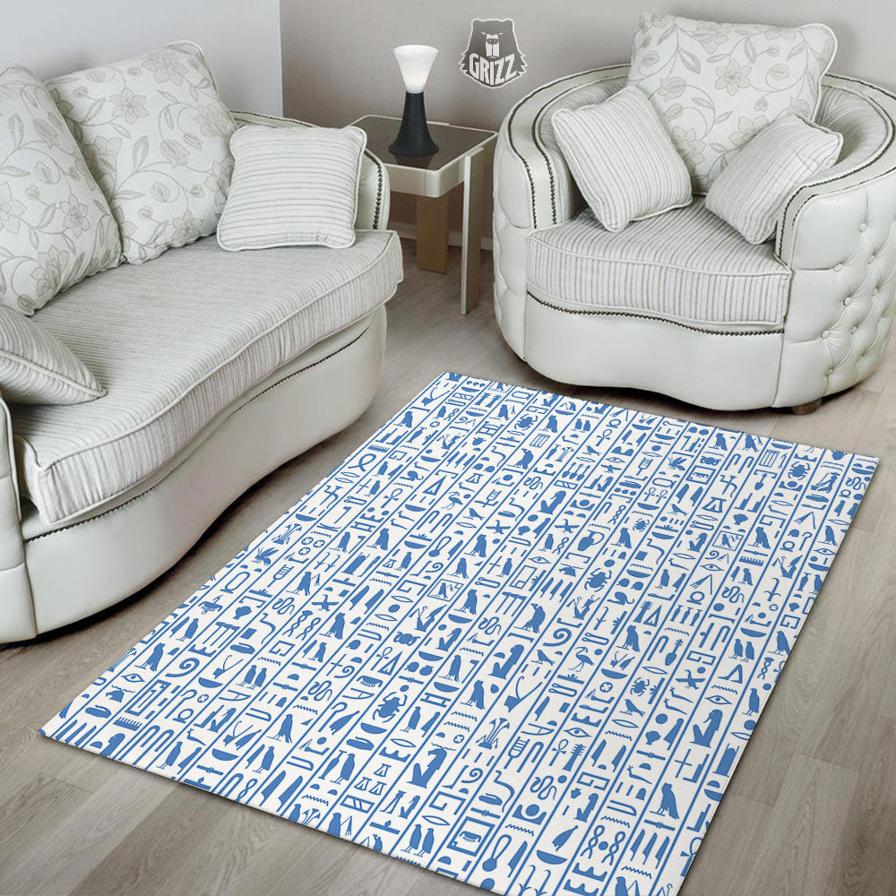 Hieroglyphs Egypt Print Pattern Floor Mat-grizzshop