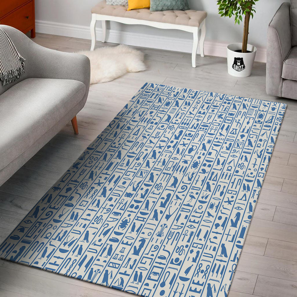Hieroglyphs Egypt Print Pattern Floor Mat-grizzshop