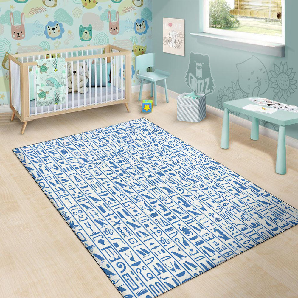 Hieroglyphs Egypt Print Pattern Floor Mat-grizzshop