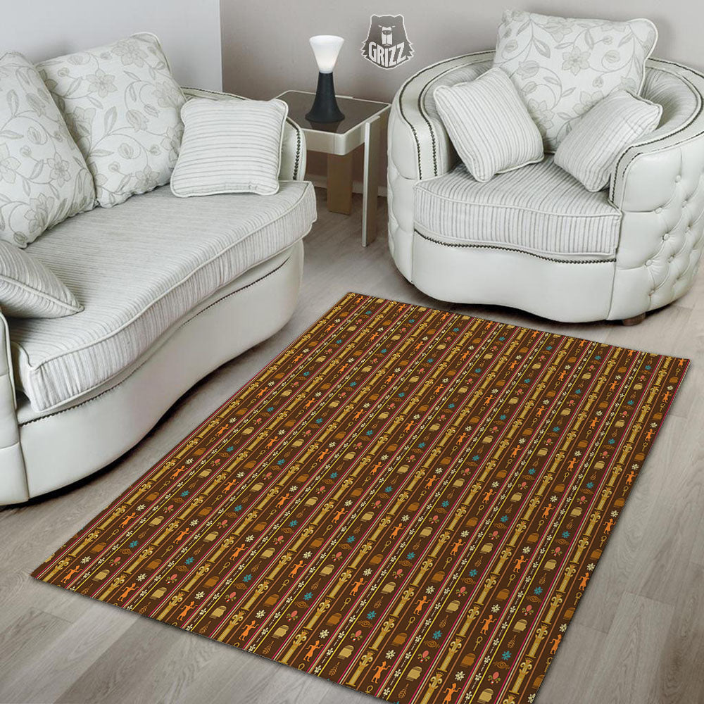 Hieroglyphs Symbol Egyptian Print Floor Mat-grizzshop