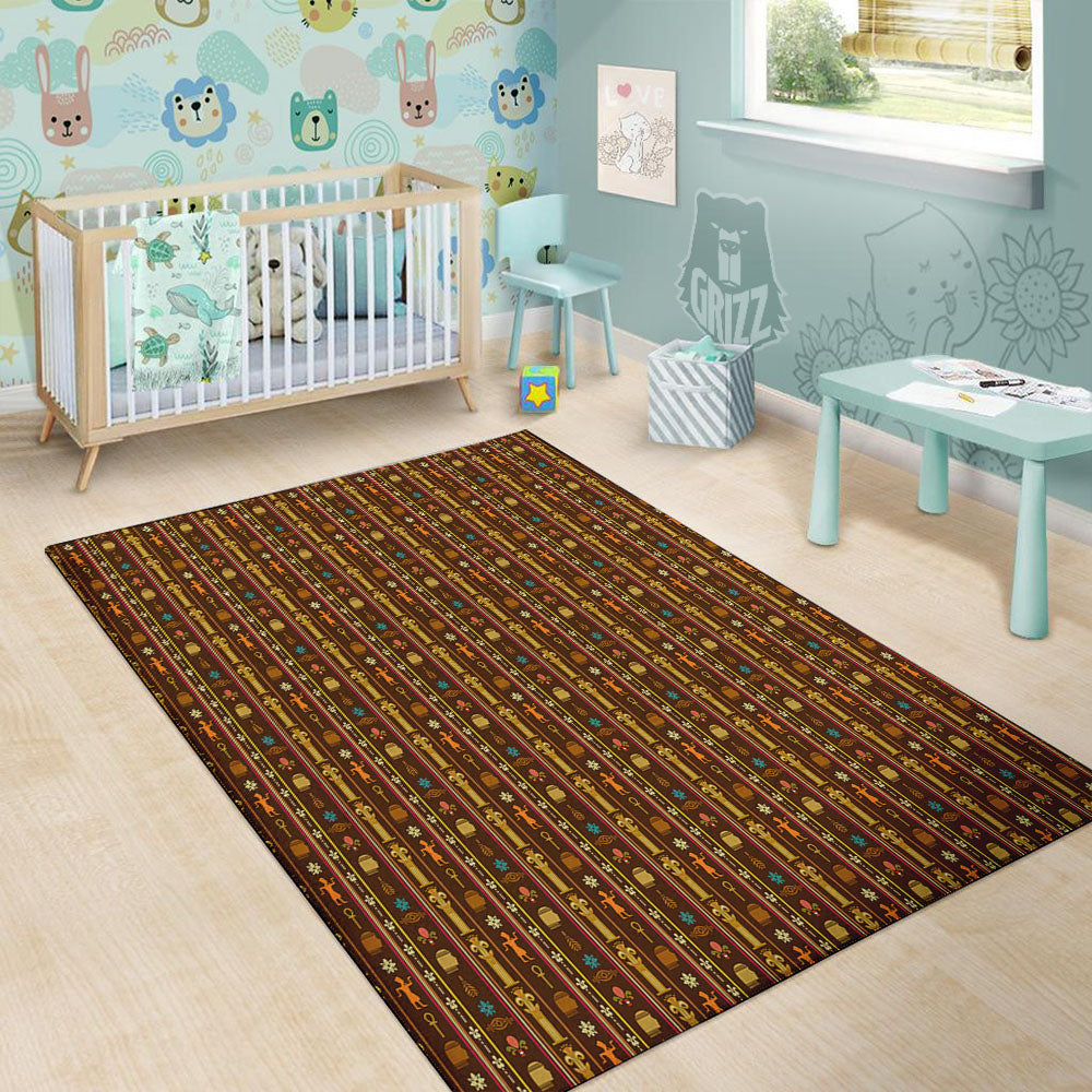 Hieroglyphs Symbol Egyptian Print Floor Mat-grizzshop