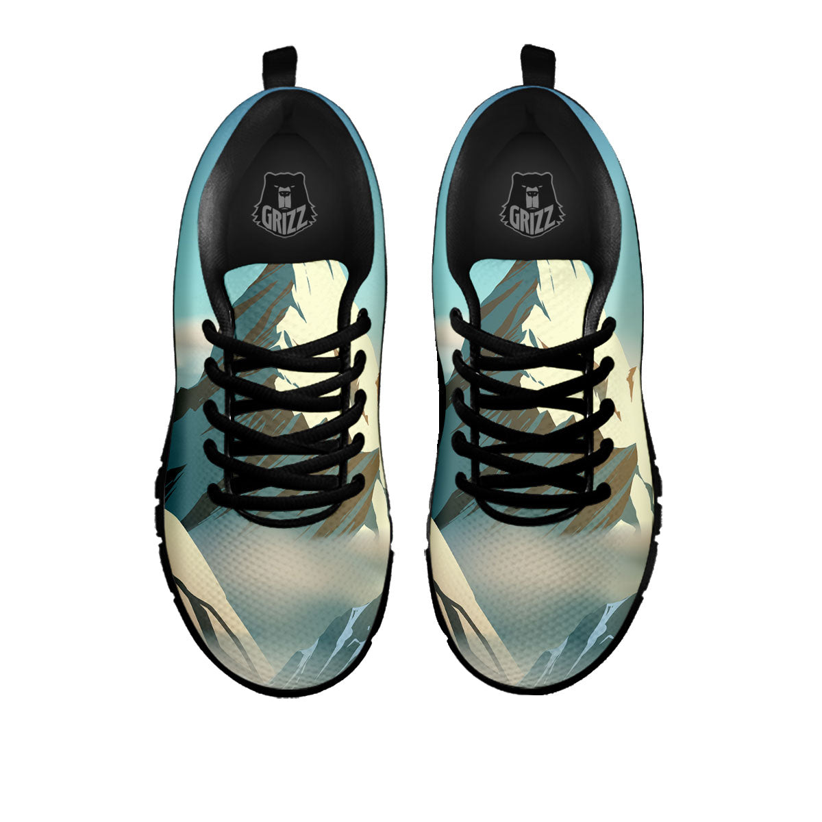 High Mountain Print Black Sneaker-grizzshop