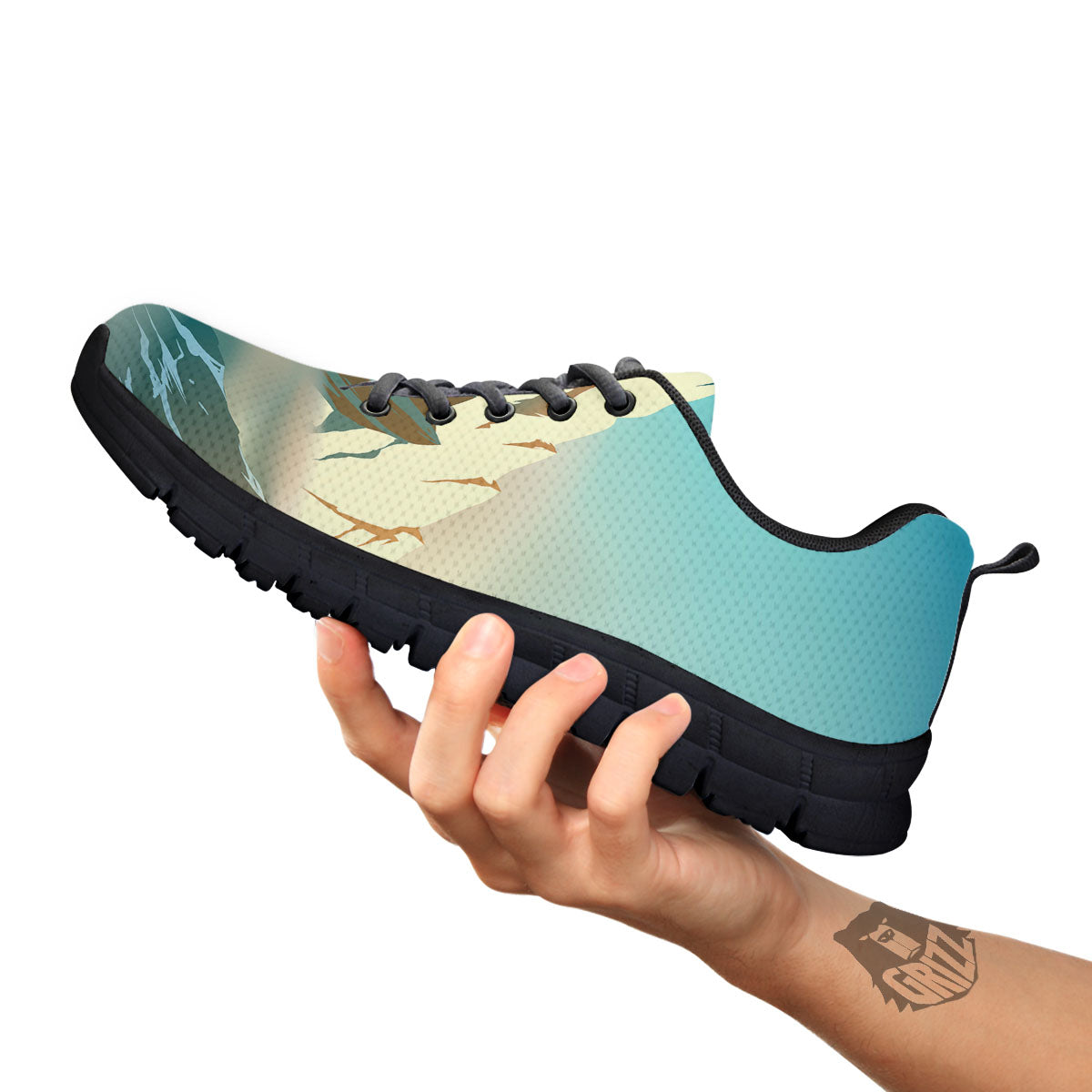 High Mountain Print Black Sneaker-grizzshop