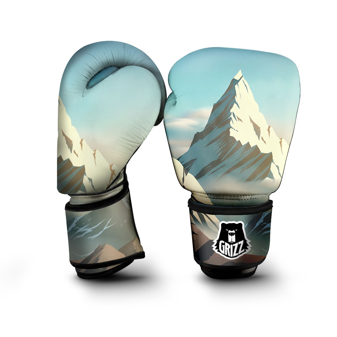 High Mountain Print Boxing Gloves-grizzshop