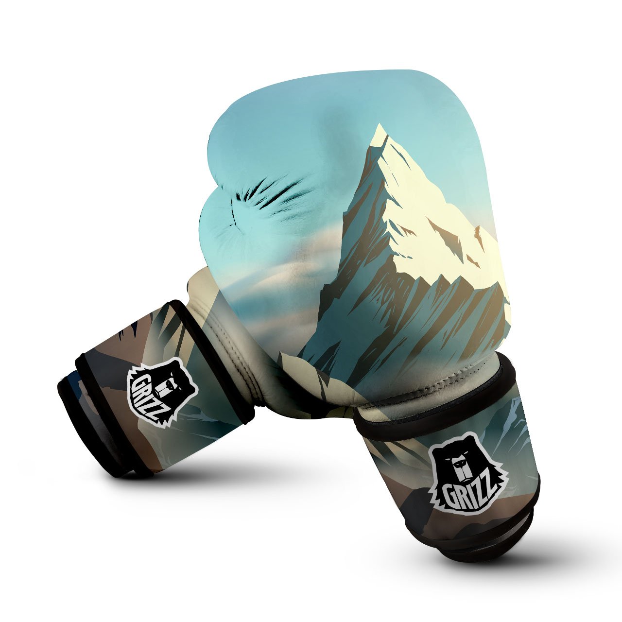 High Mountain Print Boxing Gloves-grizzshop