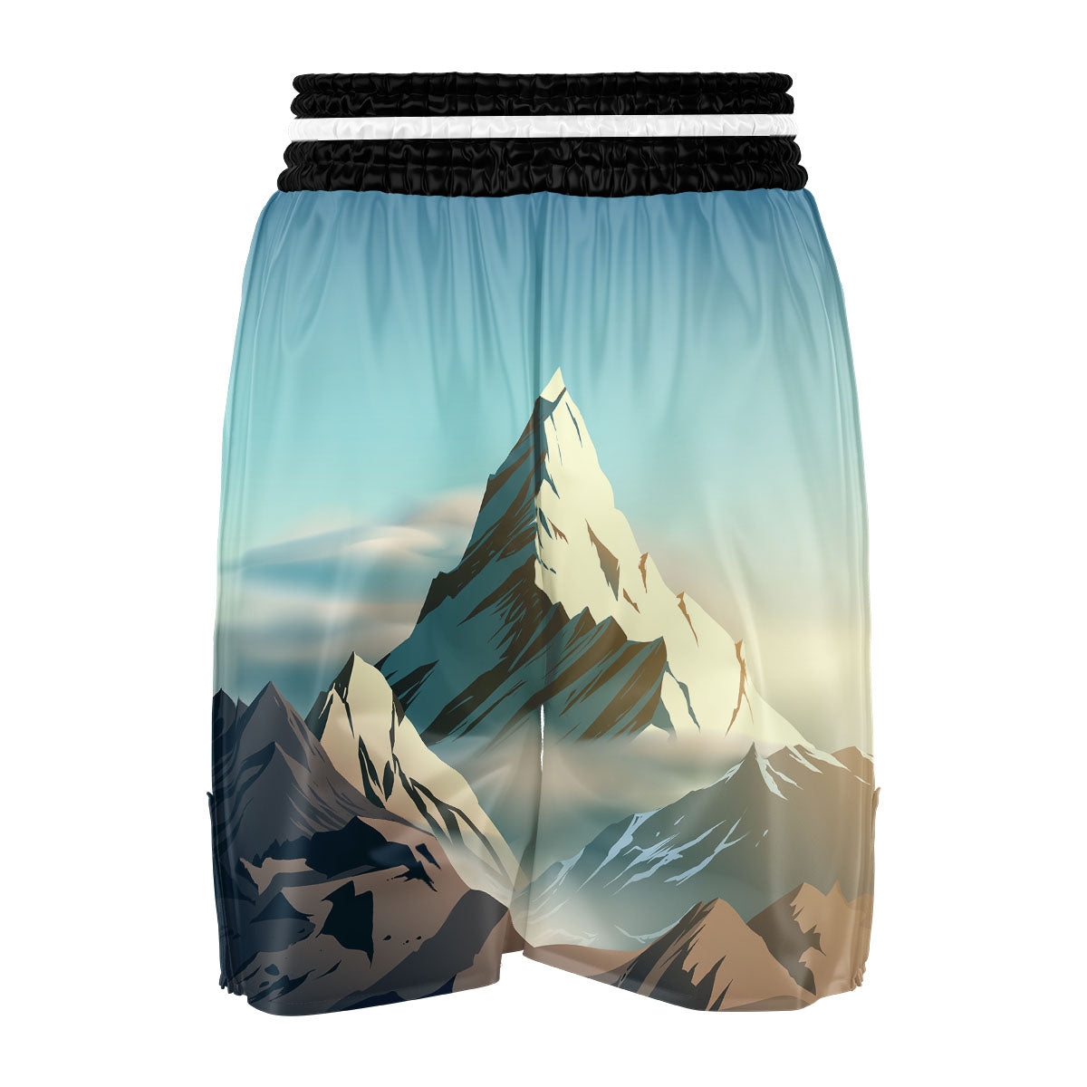 High Mountain Print Boxing Shorts-grizzshop