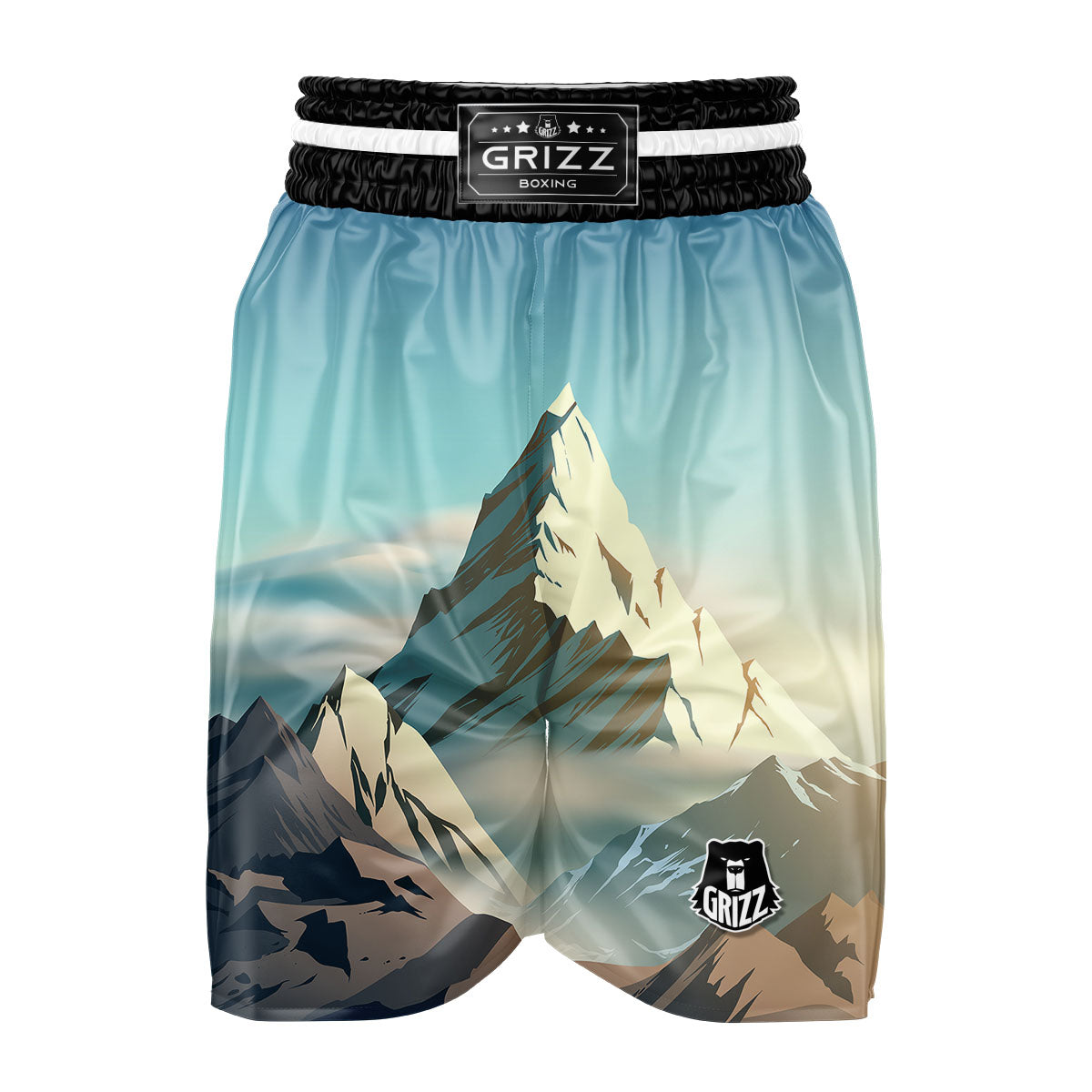 High Mountain Print Boxing Shorts-grizzshop