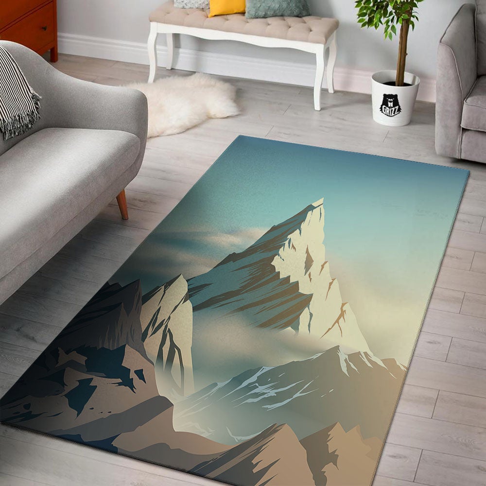 High Mountain Print Floor Mat-grizzshop