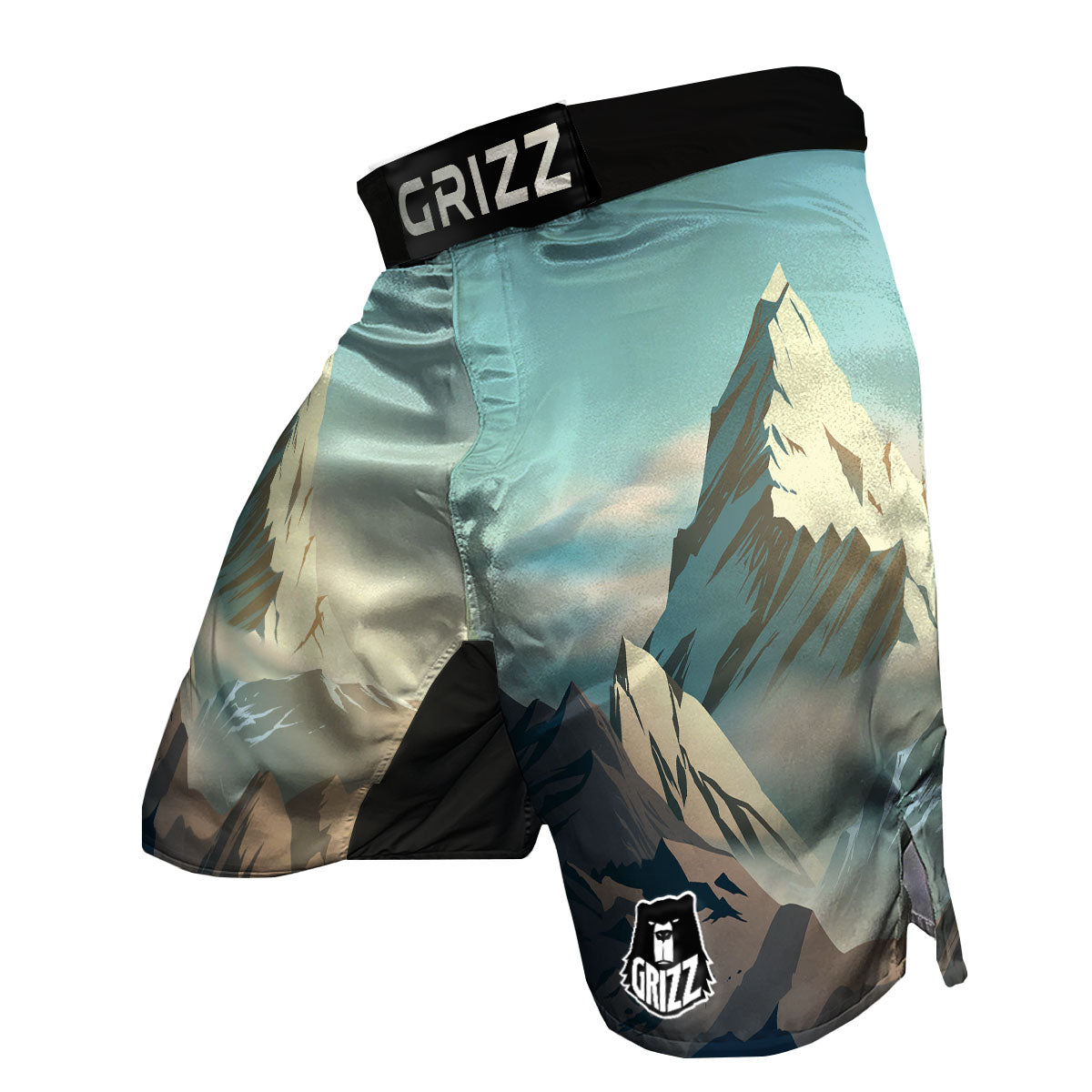 High Mountain Print MMA Shorts-grizzshop