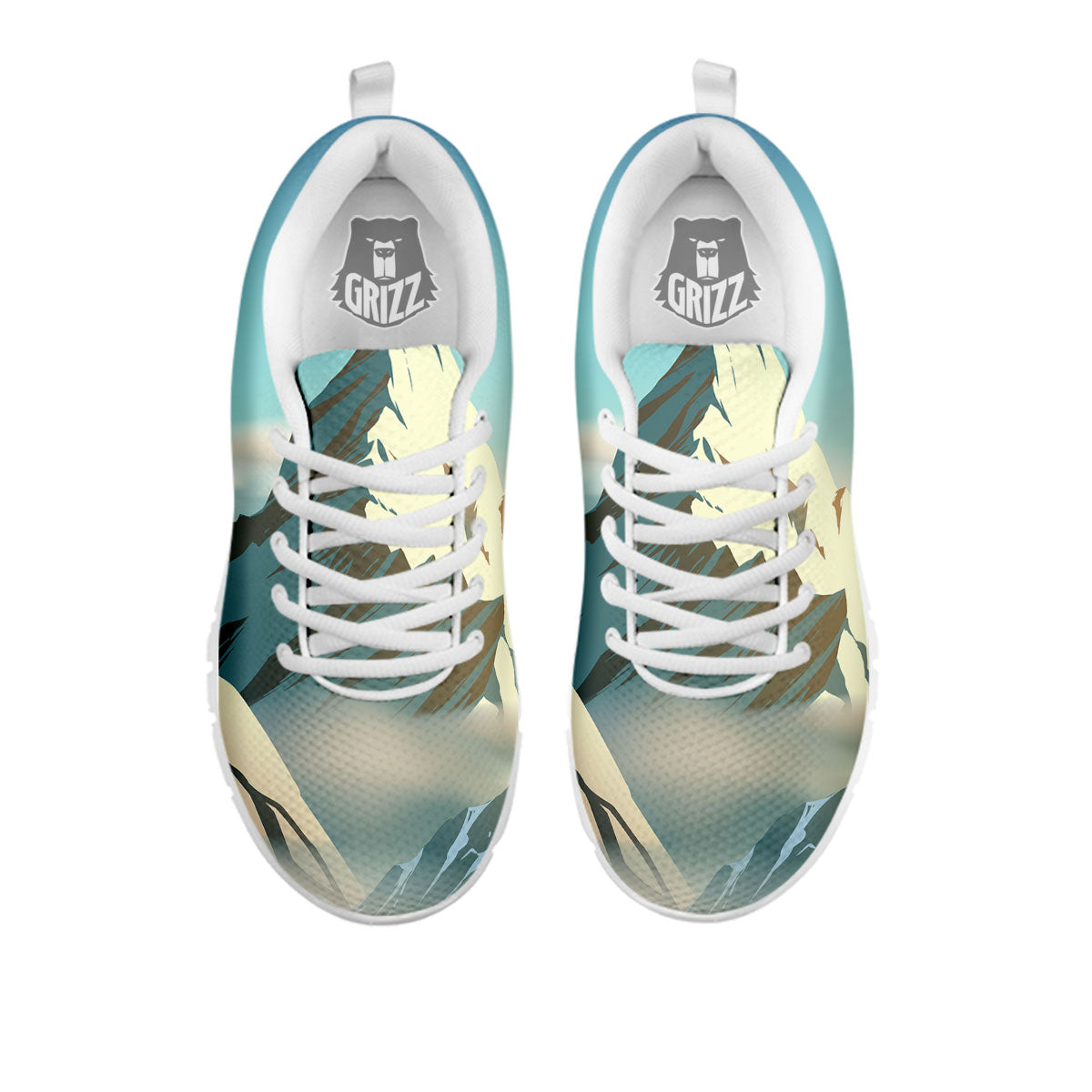 High Mountain Print White Sneaker-grizzshop