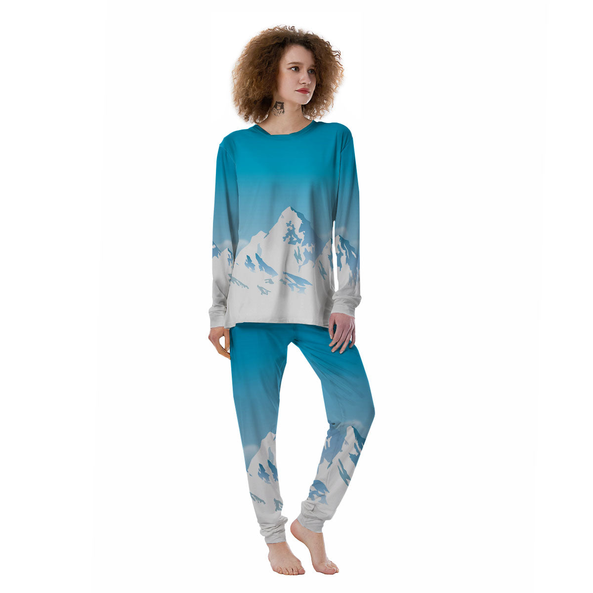 Himalaya Mountain Print Women's Pajamas-grizzshop