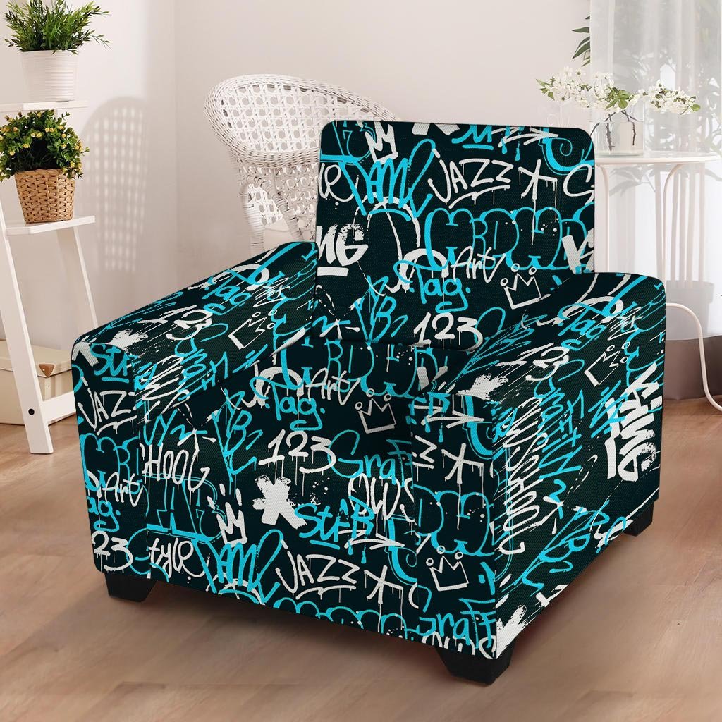 Hiphop Airbrush Print Armchair Cover-grizzshop