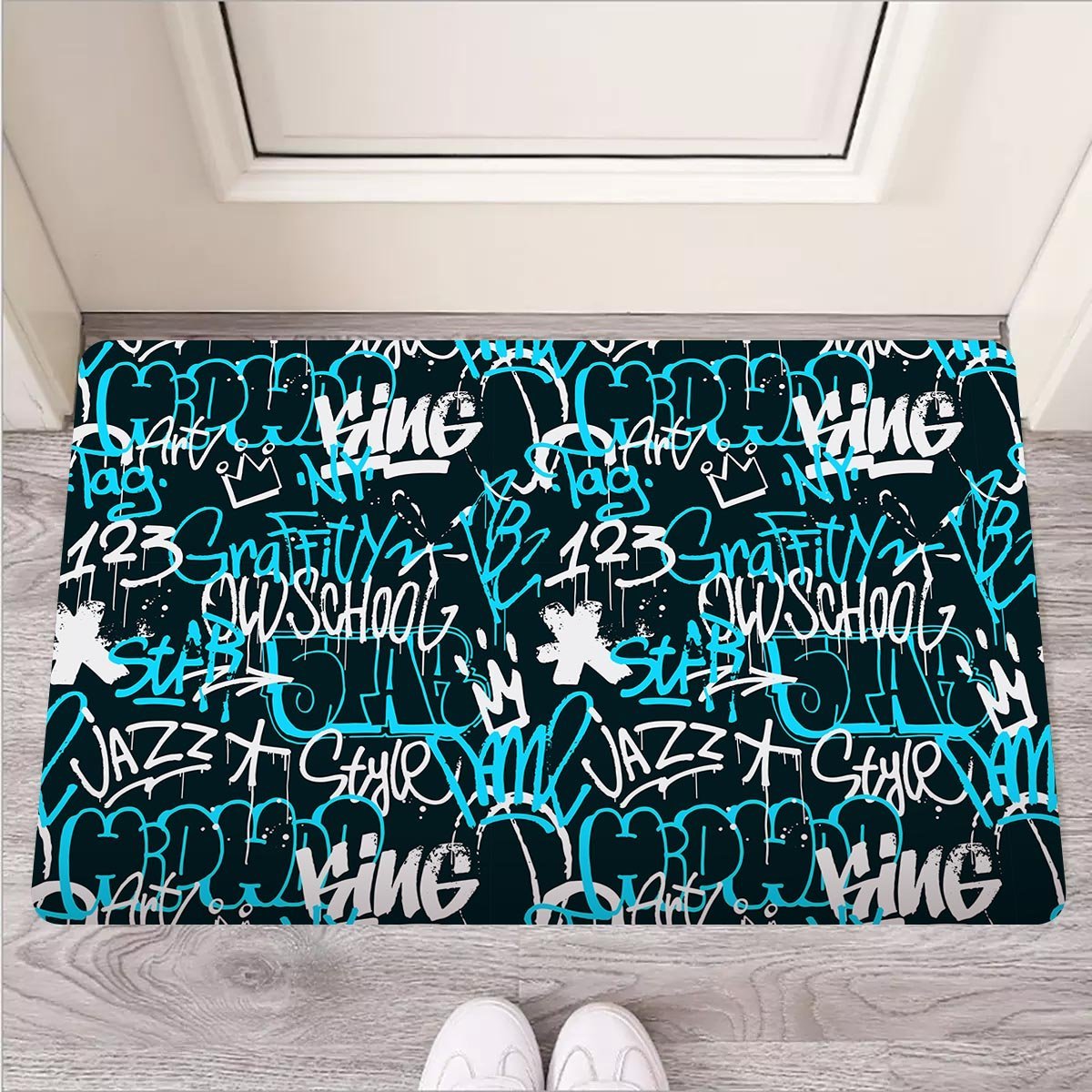 Hiphop Airbrush Print Door Mat-grizzshop