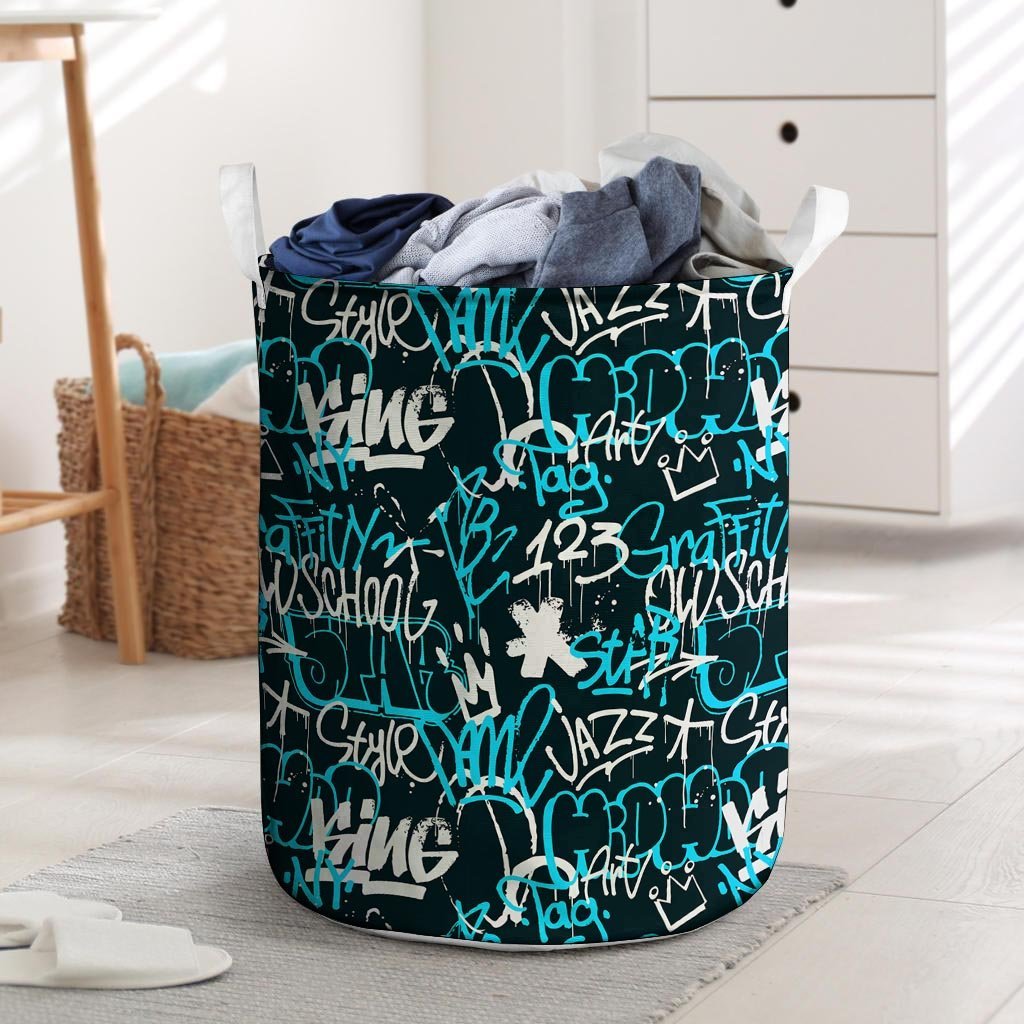 Hiphop Airbrush Print Laundry Basket-grizzshop