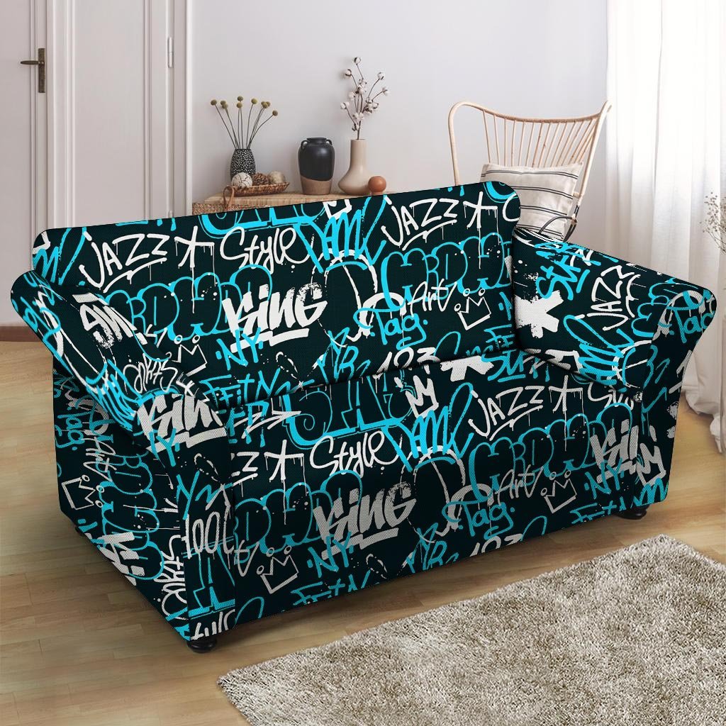 Hiphop Airbrush Print Loveseat Cover-grizzshop