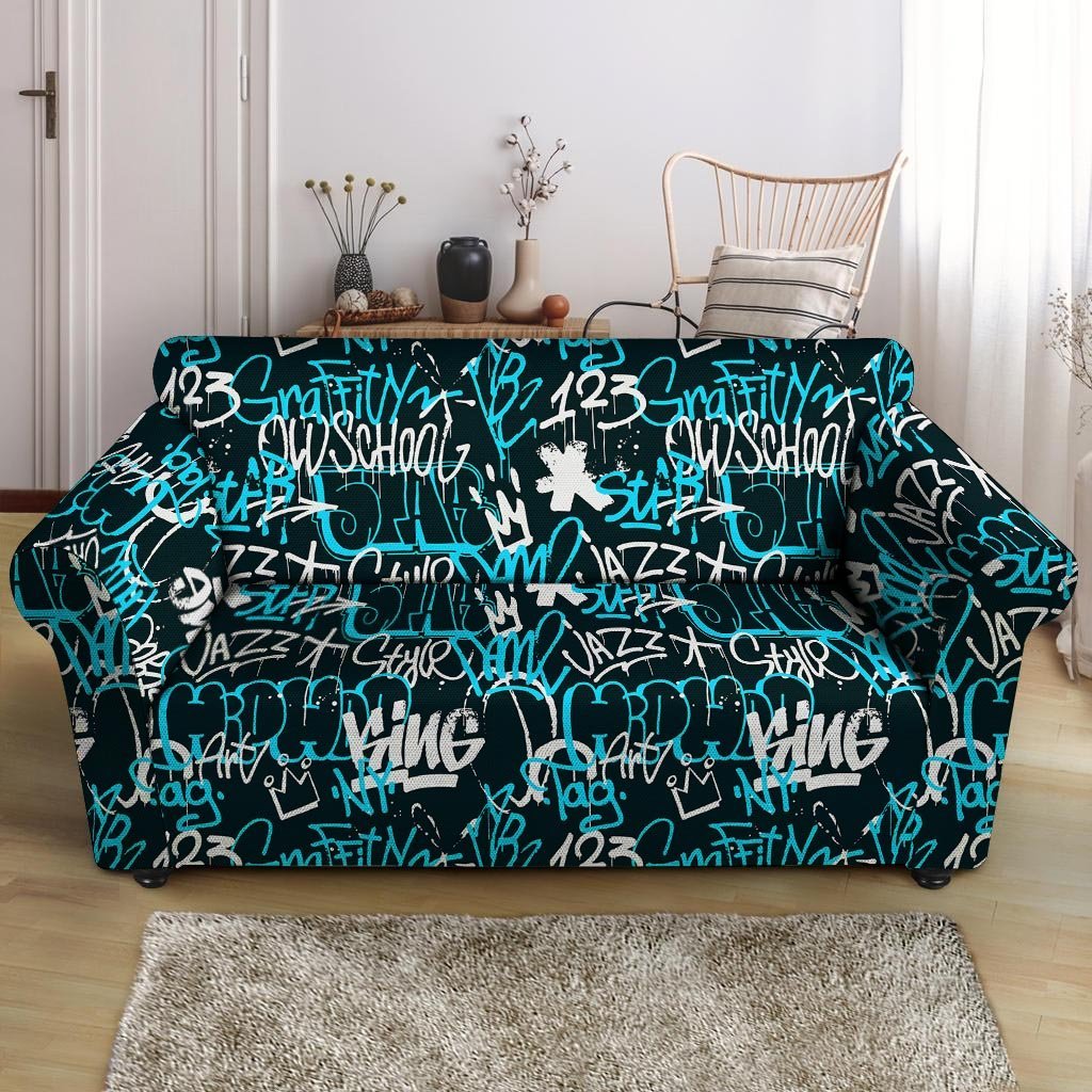 Hiphop Airbrush Print Loveseat Cover-grizzshop