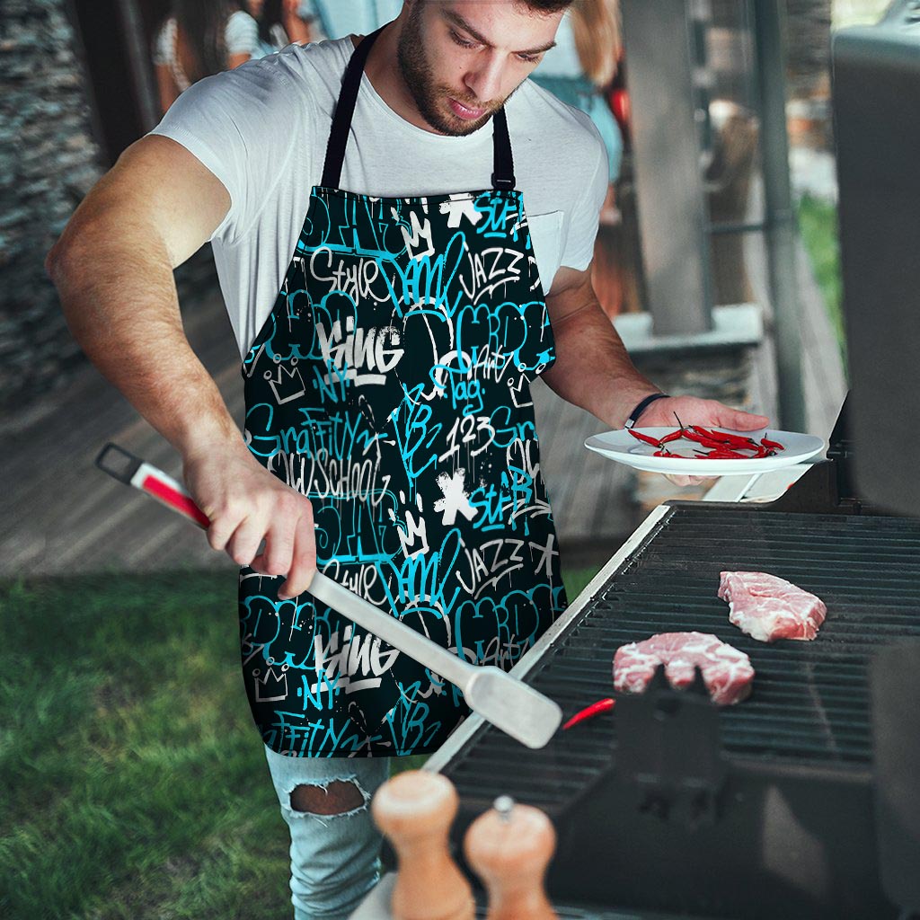 Hiphop Airbrush Print Men's Apron-grizzshop