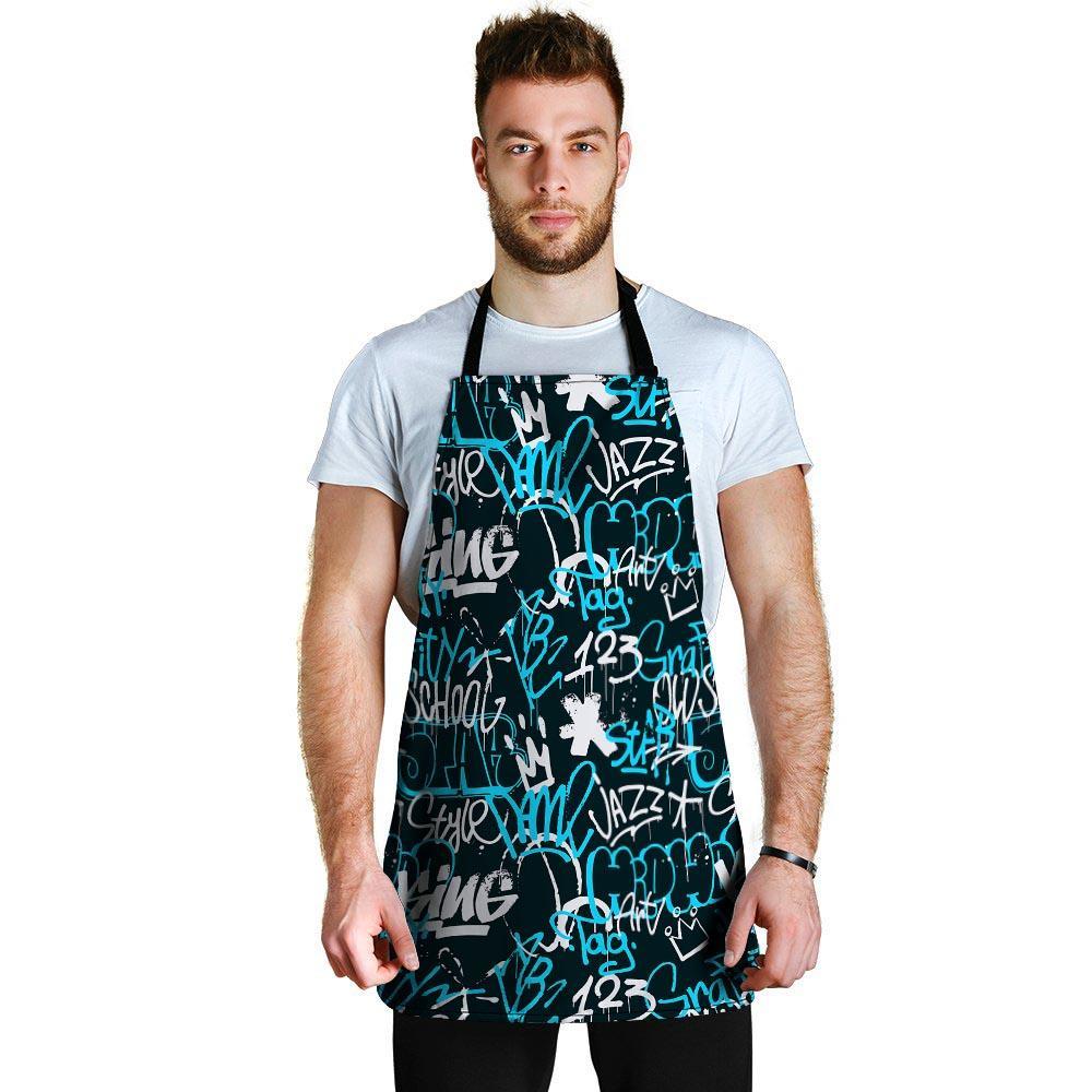 Hiphop Airbrush Print Men's Apron-grizzshop