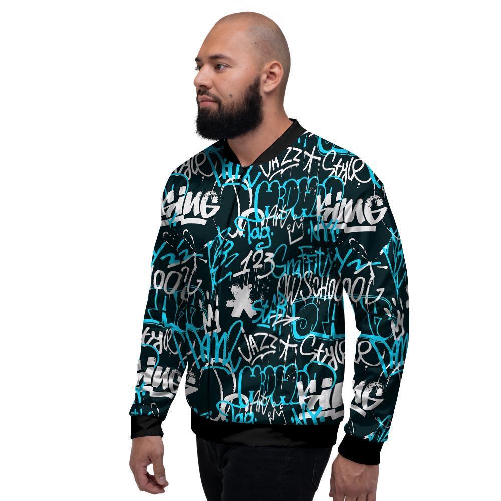 Hiphop Airbrush Print Men's Bomber Jacket-grizzshop