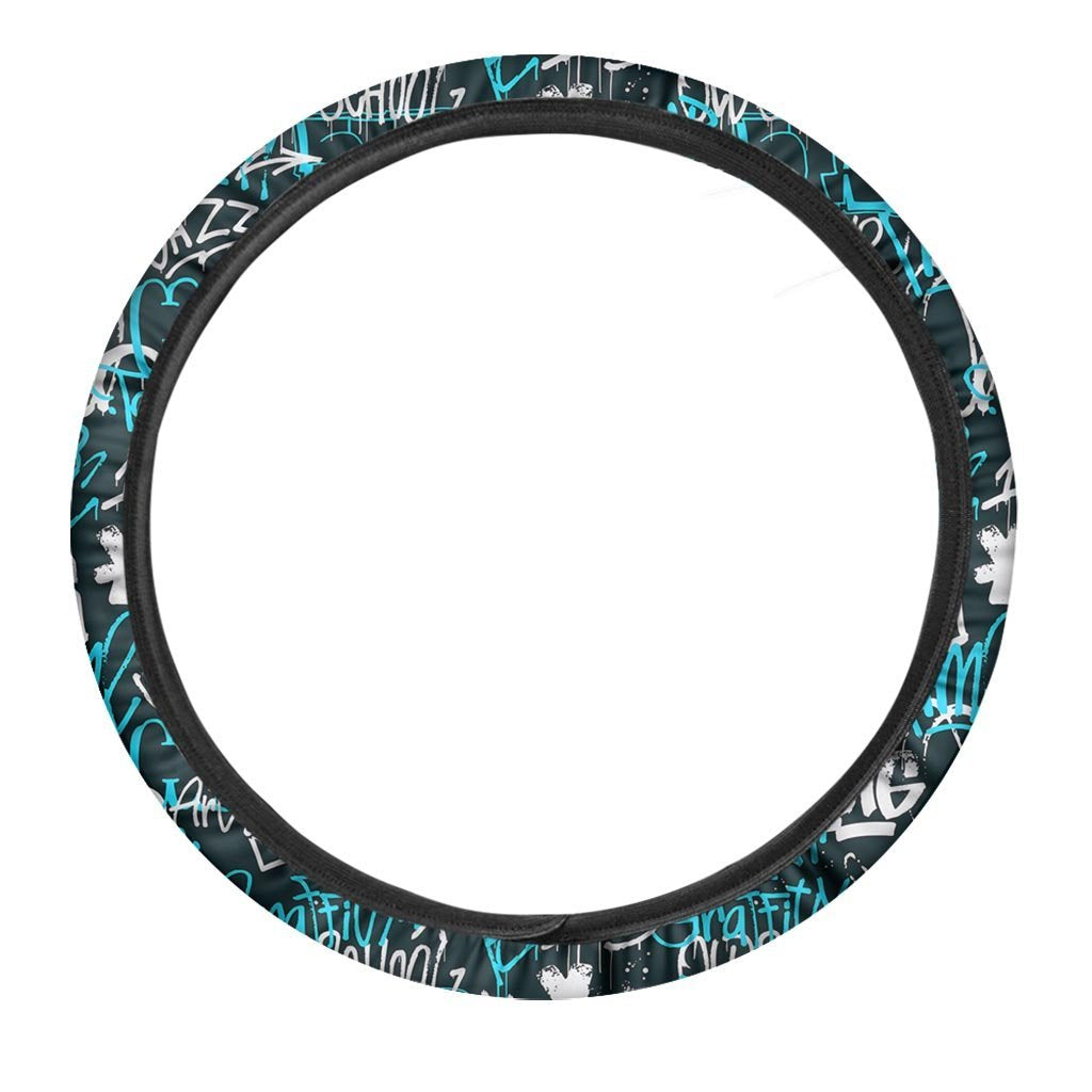 Hiphop Airbrush Print Steering Wheel Cover-grizzshop