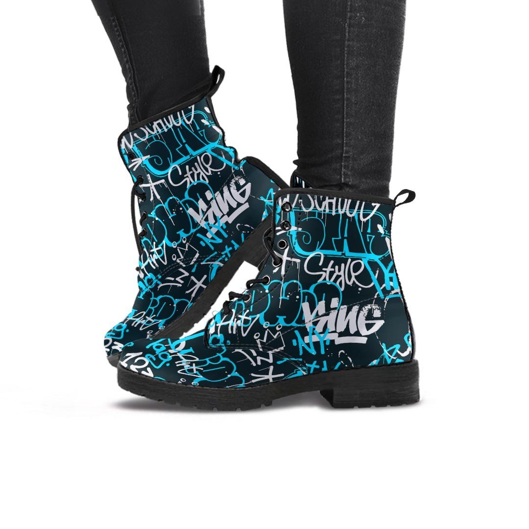 Hiphop Airbrush Print Women's Boots-grizzshop