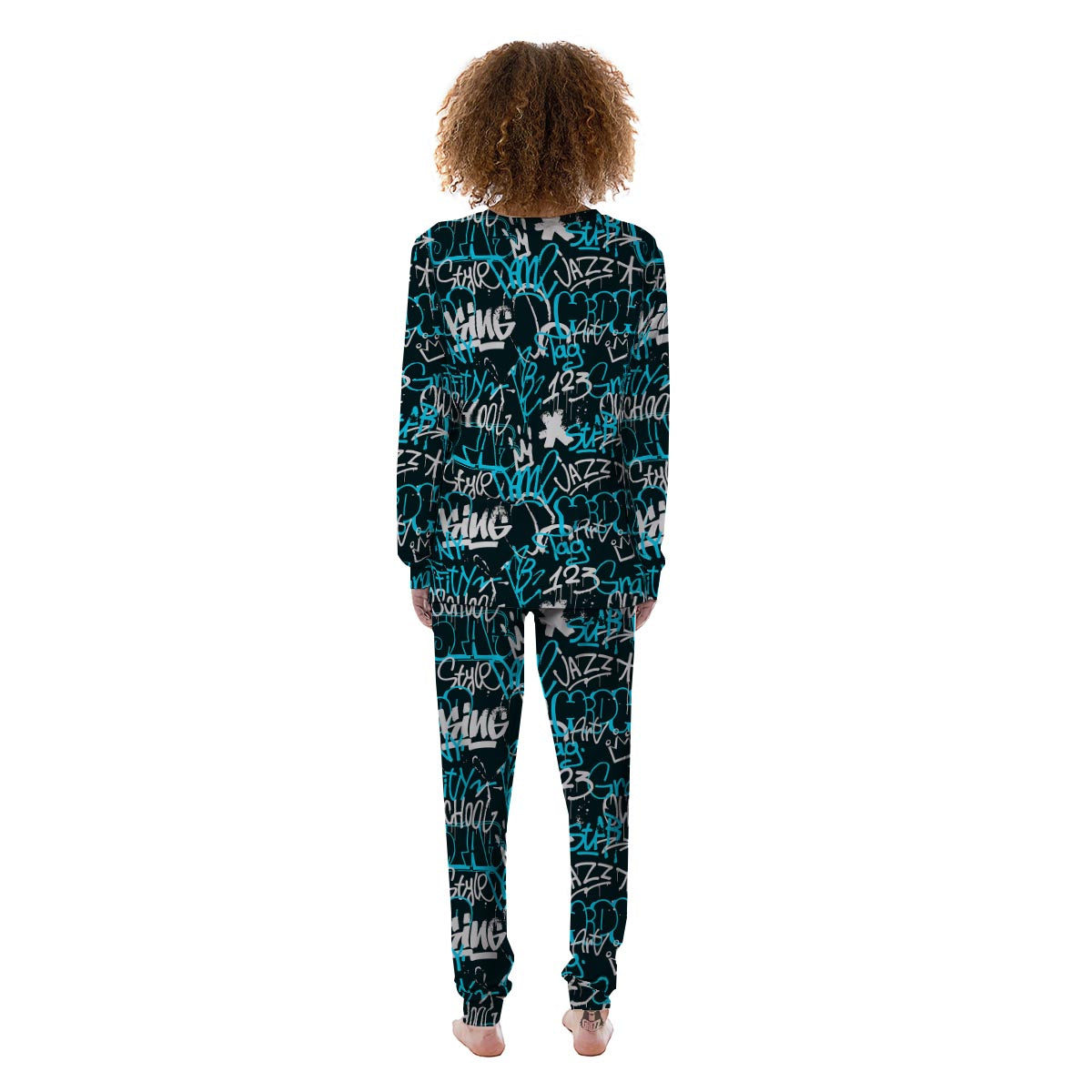 Hiphop Airbrush Print Women's Pajamas-grizzshop