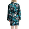 Hiphop Airbrush Print Women's Robe-grizzshop