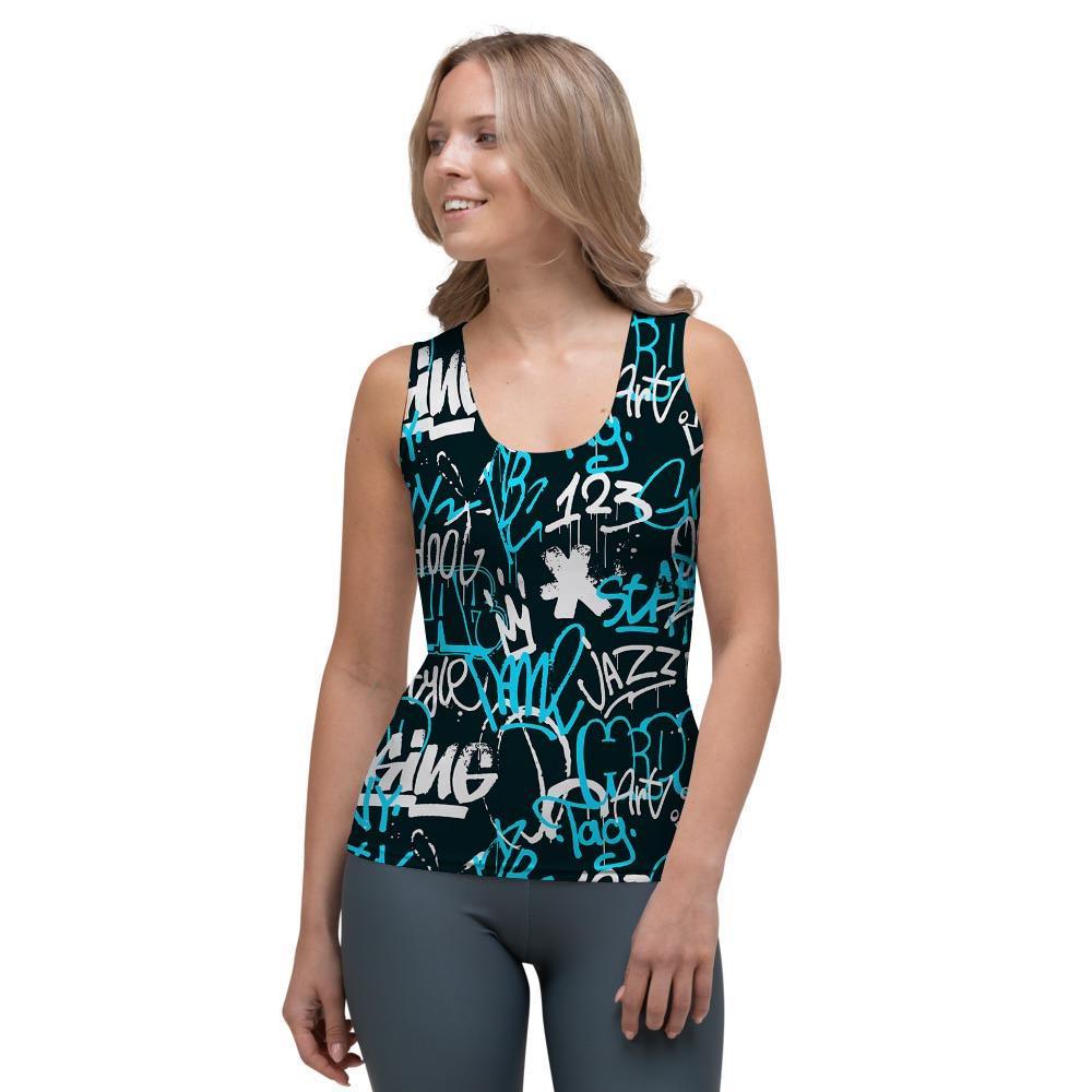 Hiphop Airbrush Print Women's Tank Top-grizzshop