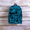 Hiphop Graffiti Blue Text Print Backpack-grizzshop