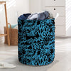 Hiphop Graffiti Blue Text Print Laundry Basket-grizzshop