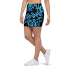 Hiphop Graffiti Blue Text Print Mini Skirt-grizzshop