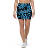 Hiphop Graffiti Blue Text Print Mini Skirt-grizzshop