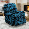 Hiphop Graffiti Blue Text Print Recliner Cover-grizzshop