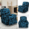 Hiphop Graffiti Blue Text Print Recliner Cover-grizzshop