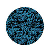 Hiphop Graffiti Blue Text Print Round Rug-grizzshop